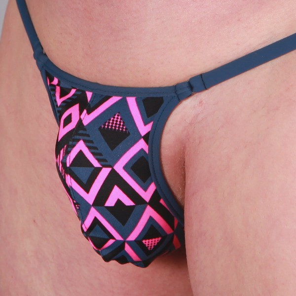Men String Tanga - Pink Diamonds (Extra Small)
