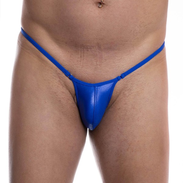 Men String Tanga - Wetlook Blau (Extra Small)