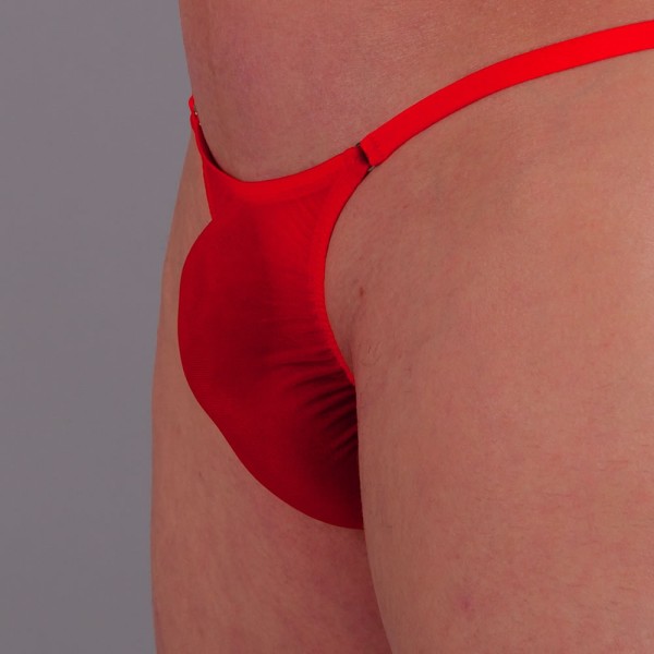 Exclusive Men String Tanga - Red Transparent